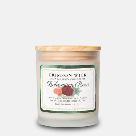Bohemian Rose – Luxe Glow Candle, 11 oz Apricot Coconut Blended Wax