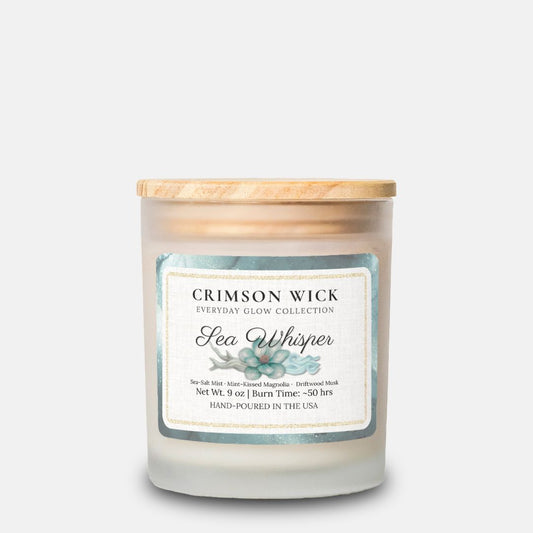Sea Whisper – Luxe Glow Candle, 11 oz Apricot Coconut Blended Wax