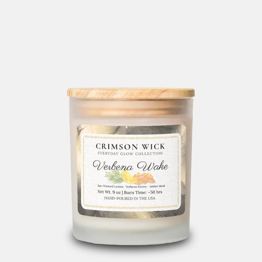 Verbena Wake – Luxe Glow Candle, 11 oz Apricot Coconut Blended Wax