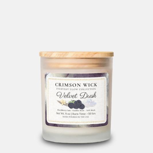 Velvet Dusk – Luxe Glow Candle, 11 oz Apricot Coconut Blended Wax